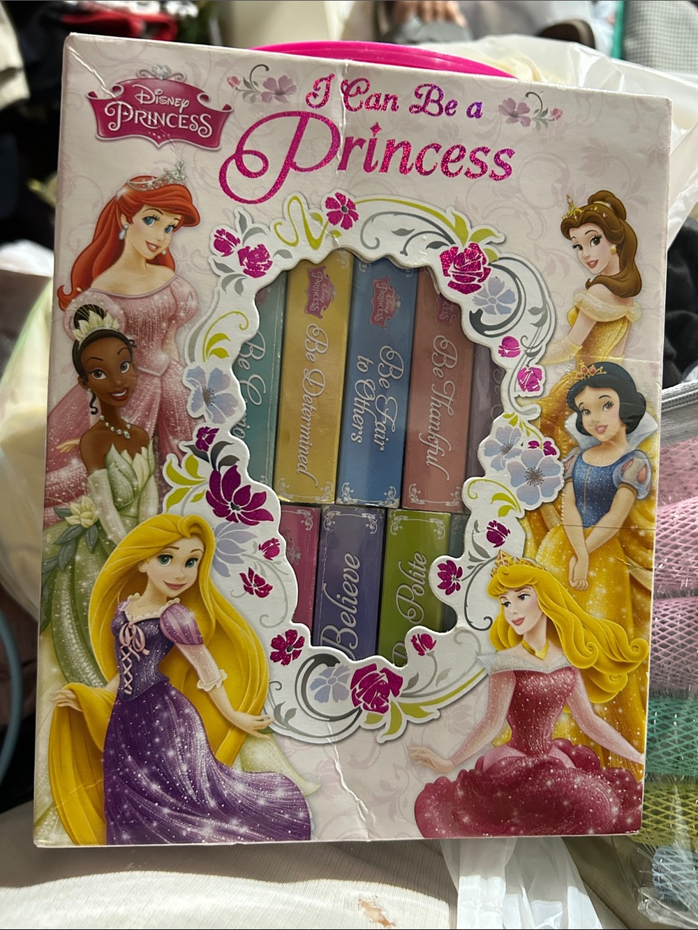 Disney Princess “I Can Be A Princess” Set Of 12 Tiny Books!! EUC